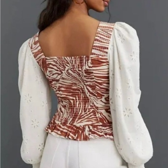 Anthropologie NWT Love the Label Chaka print blouse - Picture 7 of 9